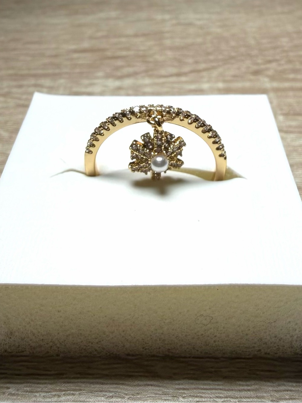 ✨925 Sterling Silver Snowflake Dangle Ring ❄️